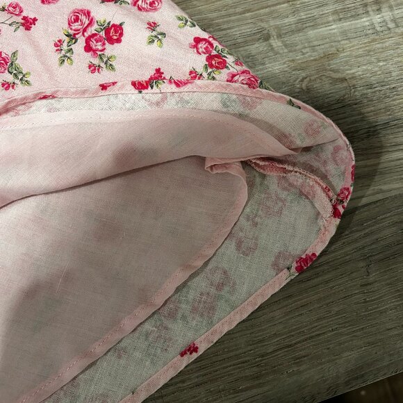 ZARA Floral Lace Up Cutout Strappy Linen Blend Mini Dress | XS - Picture 3 of 9